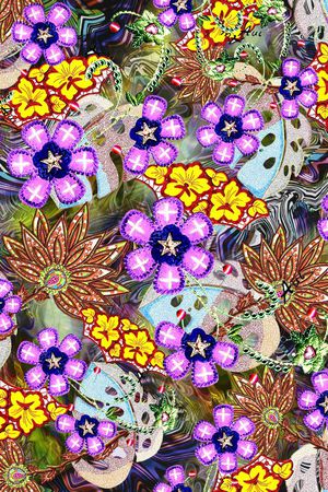 抽象印花华亿平台图片