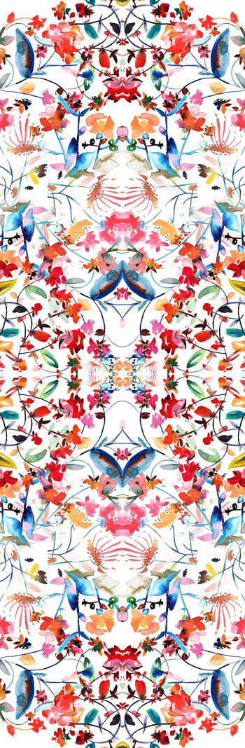 378989-时尚水彩花卉围巾长巾