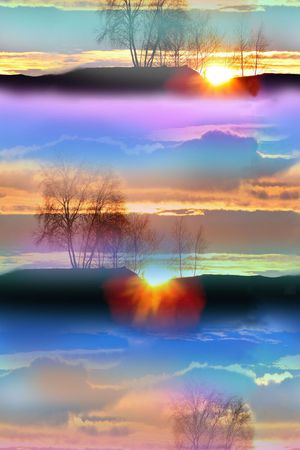 风景印花华亿平台图片