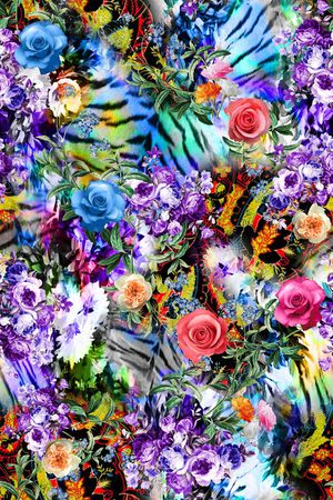 花卉印花华亿平台图片