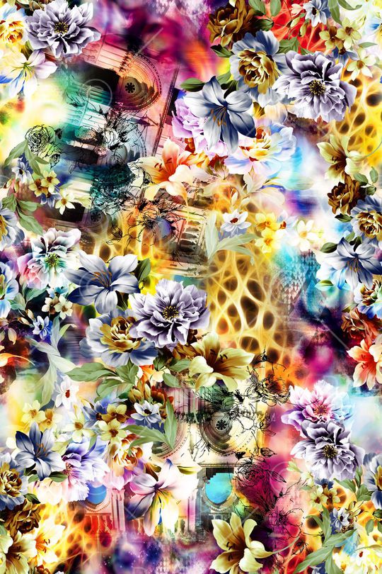 花卉印花华亿平台图片