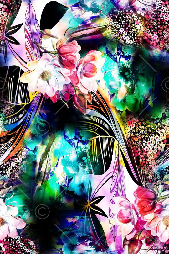 花卉印花华亿平台图片