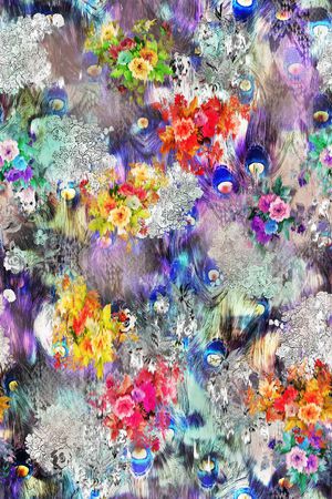 花卉印花华亿平台图片