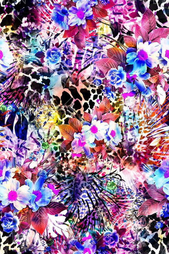 花卉印花华亿平台图片