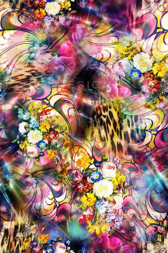 花卉印花华亿平台图片