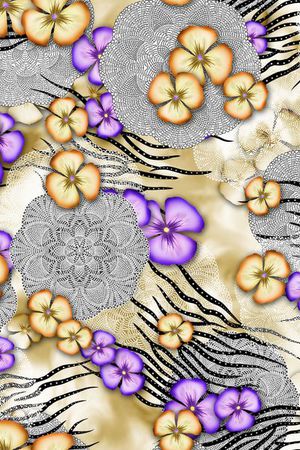 花卉印花华亿平台图片