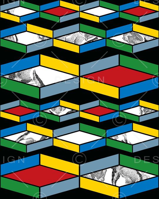 几何印花华亿平台图片