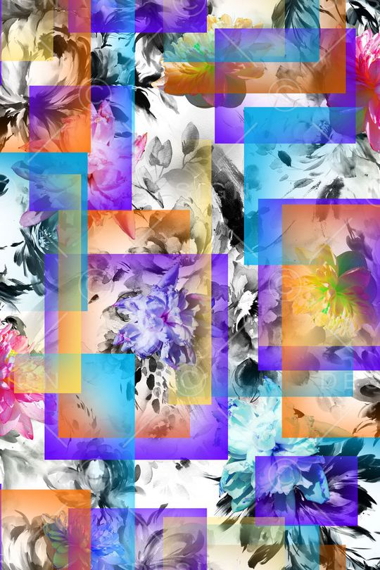 花卉印花华亿平台图片