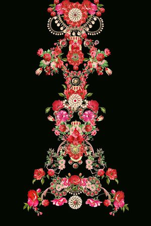 花卉印花华亿平台图片