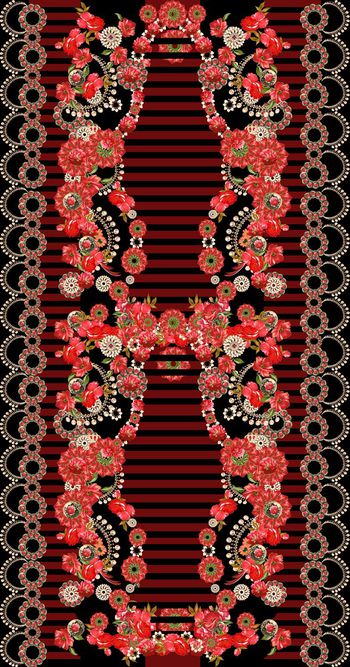 花卉印花华亿平台图片