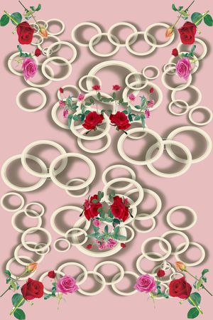 玫瑰印花华亿平台图片