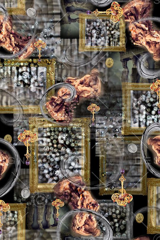 复古印花华亿平台图片