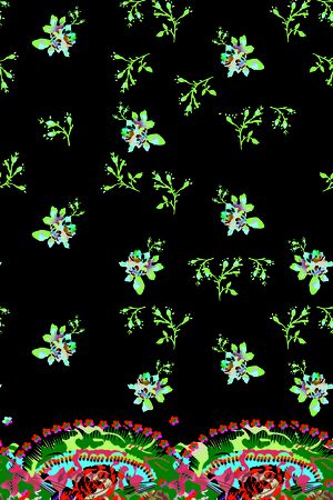 小花裙摆印花华亿平台图片