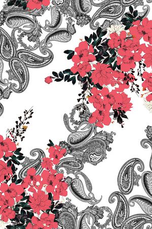 黑白腰果印花华亿平台图片