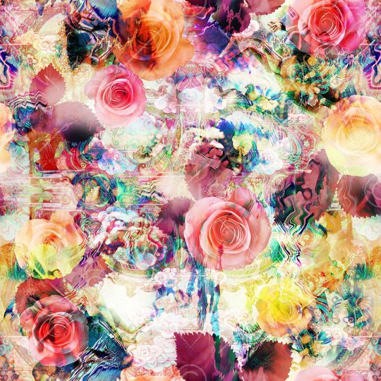 花卉印花华亿平台图片