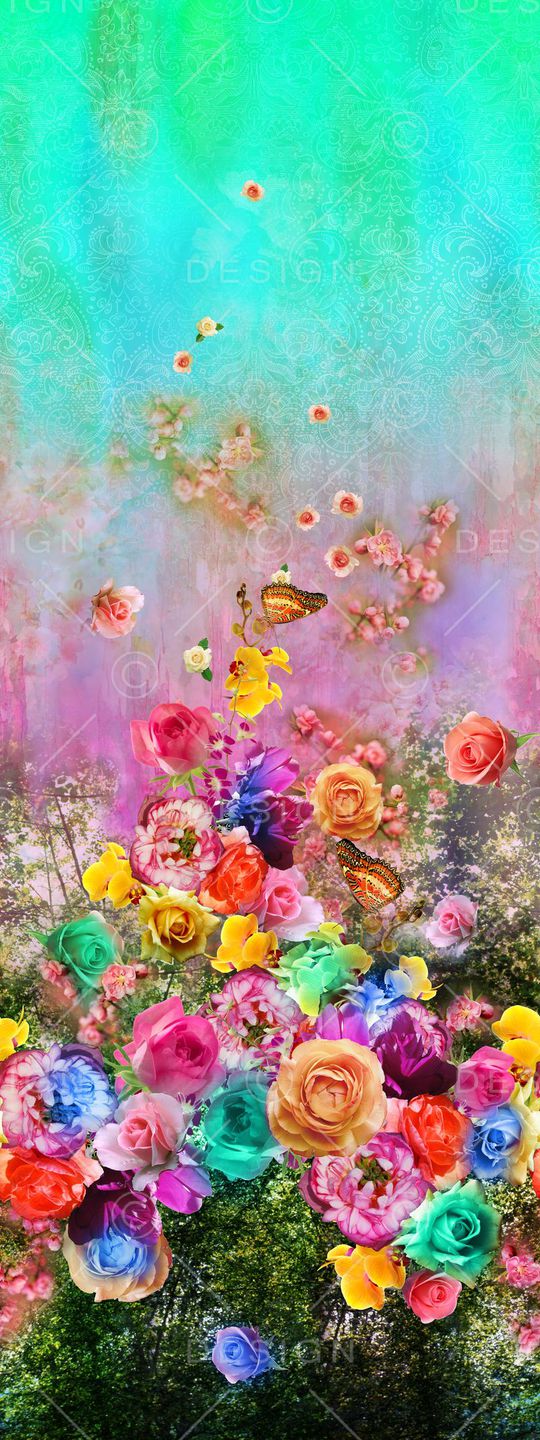 花卉印花华亿平台图片