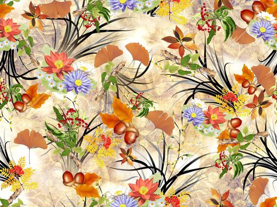 田园风印花华亿平台图片