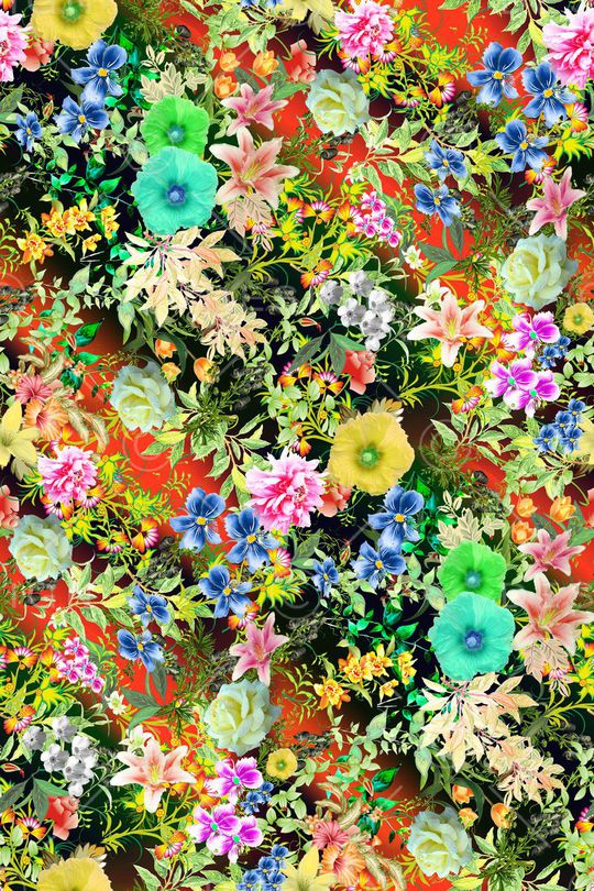 连衣裙印花华亿平台图片