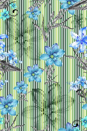 连衣裙印花华亿平台图片