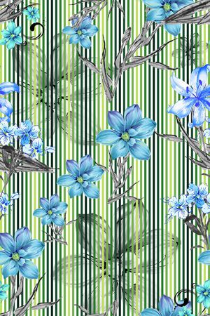 连衣裙印花华亿平台图片