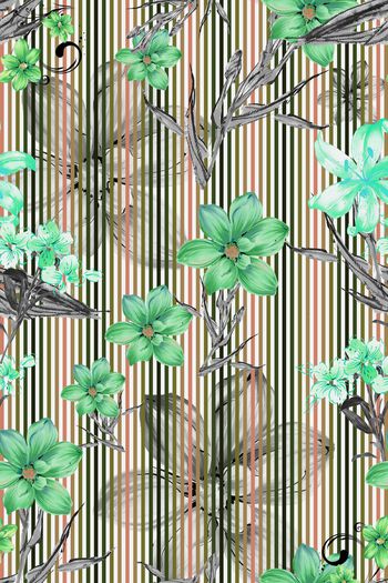 379491-女装华亿平台/线条/手绘花卉