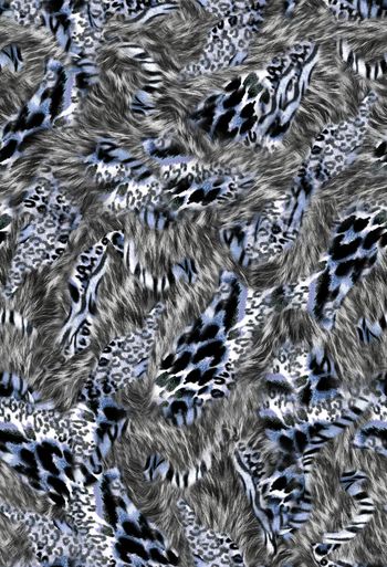 379618-WT440休闲风野性豹纹虎纹组合假