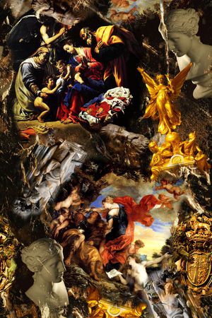 复古印花华亿平台图片