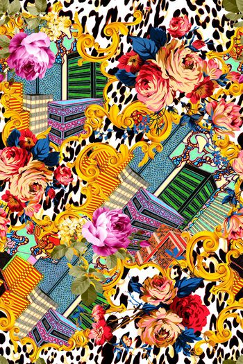 豹纹印花华亿平台图片