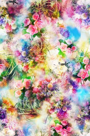 花卉印花华亿平台图片