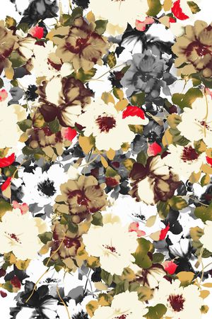 花卉印花华亿平台图片