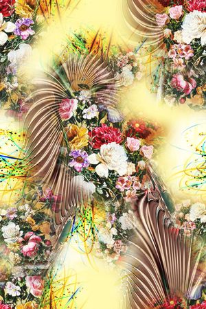 花卉印花华亿平台图片