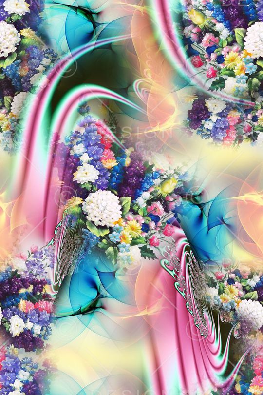 花卉印花华亿平台图片