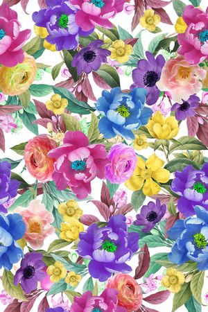 花卉印花华亿平台图片