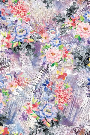 花卉印花华亿平台图片