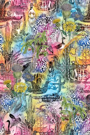 热带风印花华亿平台图片