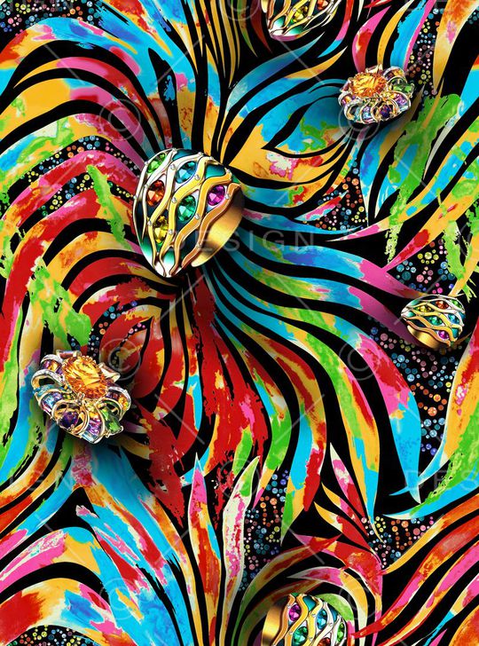 抽象印花华亿平台图片