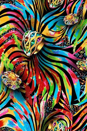 抽象印花华亿平台图片