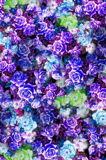 379920-争风开放油画花卉