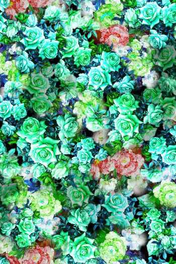 379921-争风开放油画花卉