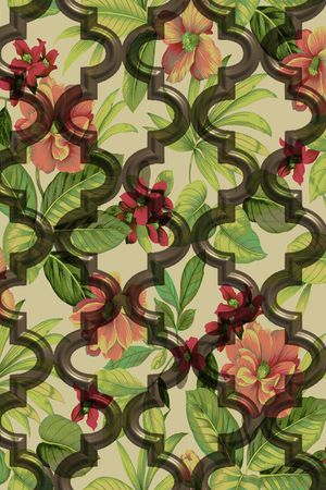 热带叶子印花华亿平台图片