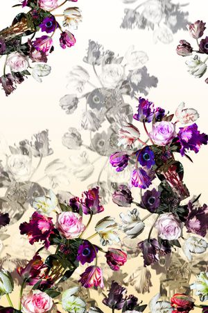 定位花卉印花华亿平台图片