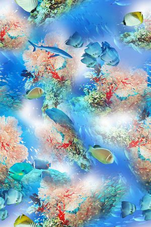 热带风情印花华亿平台图片