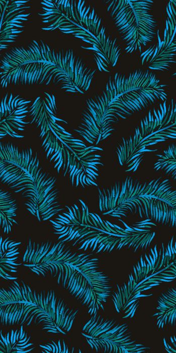 380040-热带风情手绘棕榈叶男装衬衫华亿平台