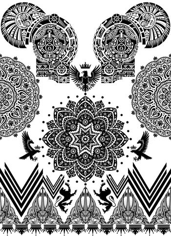 380064-黑白简约部落曼陀罗男装定位