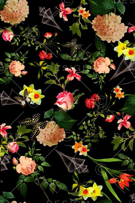 花卉印花华亿平台图片