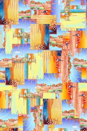 拼贴印花华亿平台图片