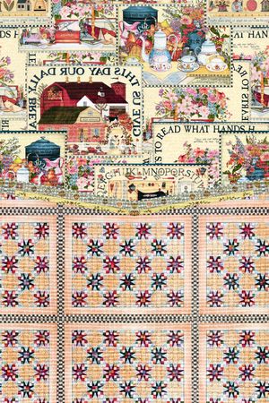 欧式复古定位印花华亿平台图片