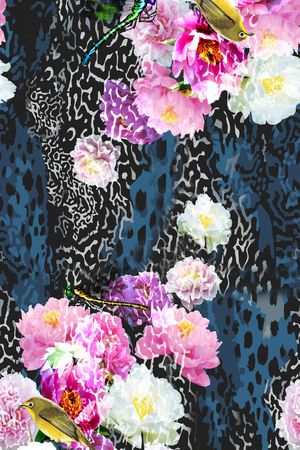 动物纹印花华亿平台图片