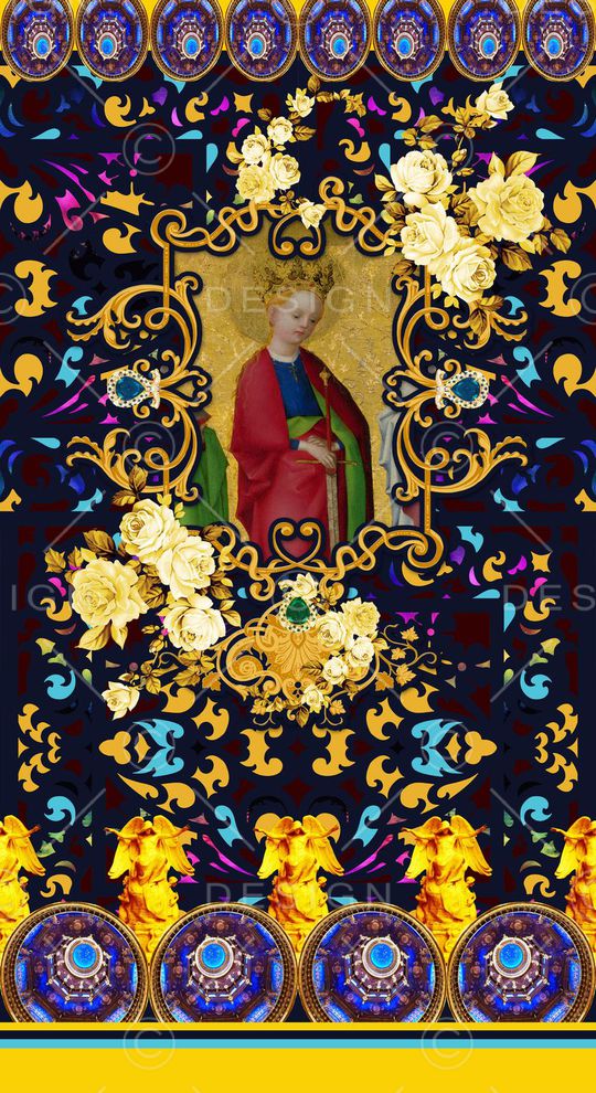 欧式宫廷风印花华亿平台图片