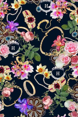 花卉印花华亿平台图片